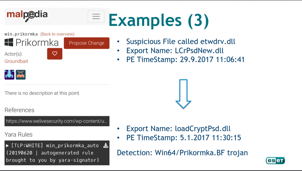 Slide 42 of the VB2019 'Rich headers: leveraging the mysterious artifact of the PE format' talk