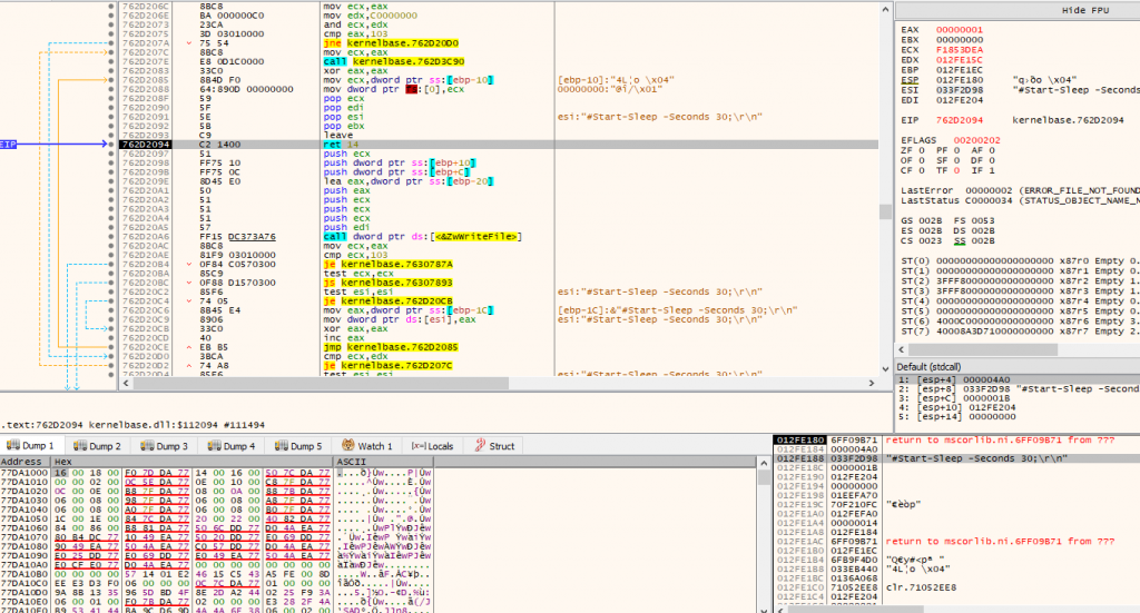 Observing the pushed command(s)